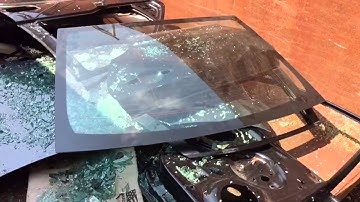 How to break glass with a fragment of a spark plug