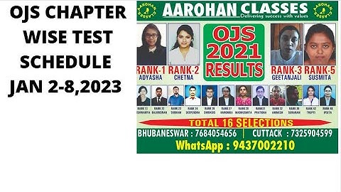OJS CHAPTERWISE TEST- JAN 2-8,2023-AAROHAN CLASSES-7684054656
