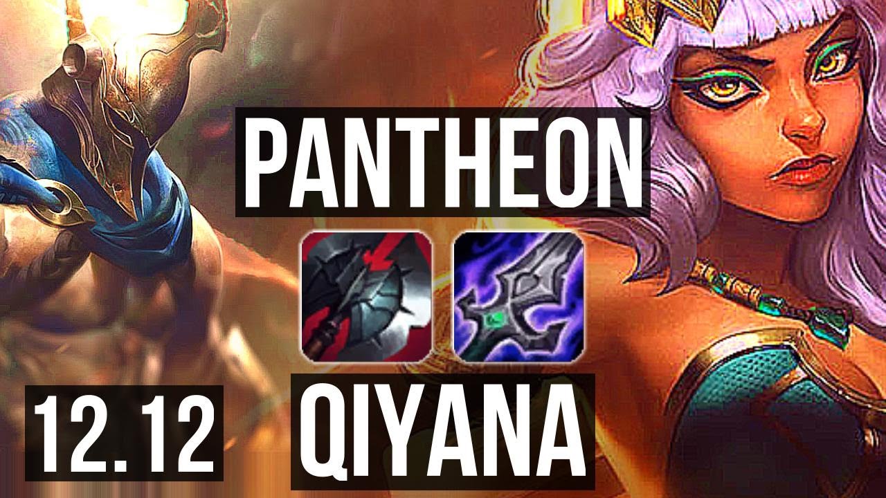 PANTHEON vs QIYANA (MID) | 8/0/6, Rank 8 Panth, Legendary | NA Grandmaster | 12.12