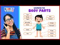 Learning the parts of the body for children with miss v