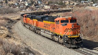 BNSF #9140 leads a NB Empty Mega Coal Train with 6 DP units and a sweet horn and MAc