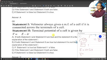 Current electricity - Assertion - reason based question answers