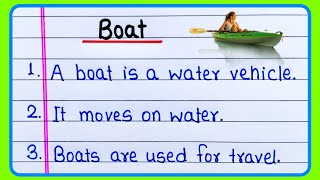 10 Lines On Boat In English Few Lines About Boat In English Short Essay On Boat 10 Lines