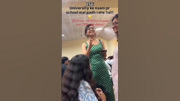 JNU me Bhi Attendance Ka chakkar Ladki sharma gyi#shortsfeed #jnu #short #reels