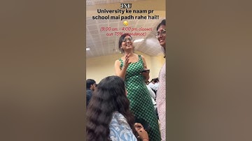 JNU me Bhi Attendance Ka chakkar Ladki sharma gyi#shortsfeed #jnu #short #reels