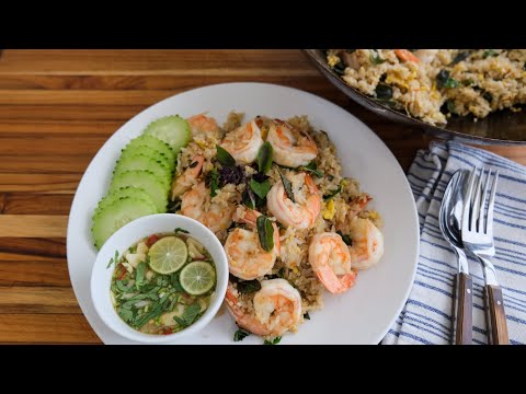 Thai Basil Fried Rice with Shrimp - Episode 257
