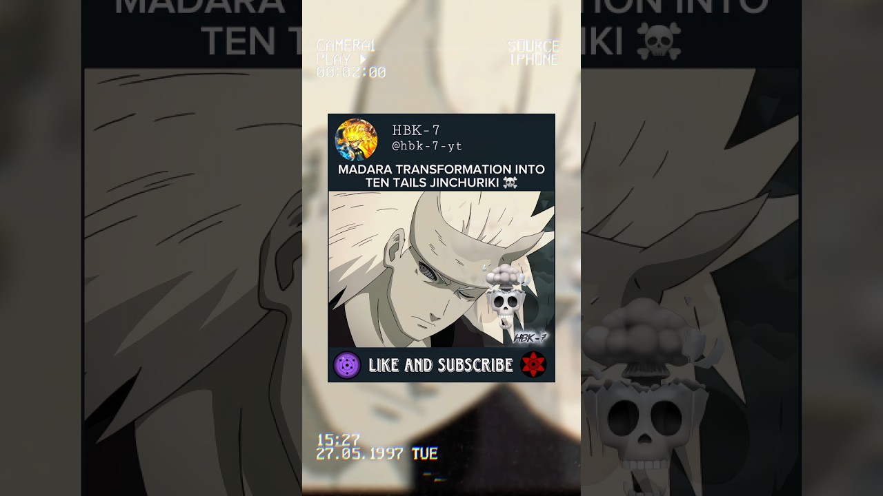 MADARA TRANSFORMATION INTO TEN TAILS JINCHURIKI ☠️