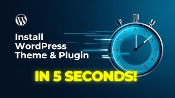 How to Install a WordPress Theme and Plugin in 5 SECONDS!