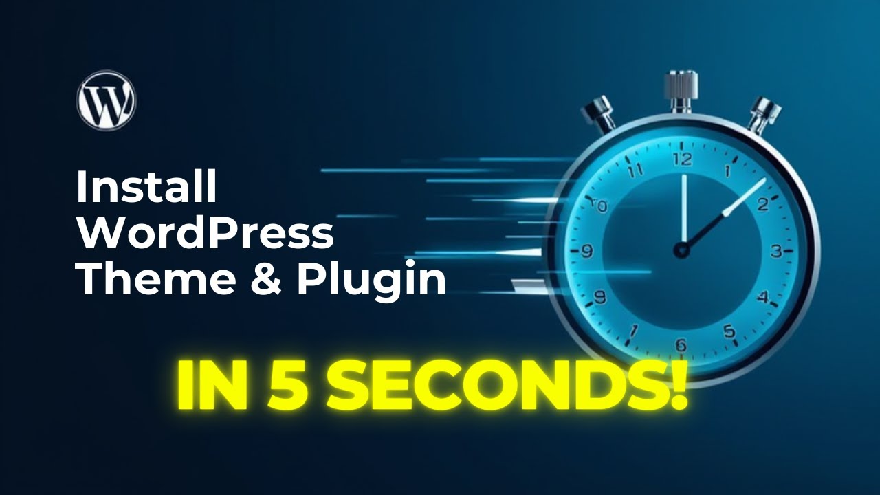 How to Install a WordPress Theme and Plugin in 5 SECONDS! - YouTube