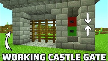 Minecraft: How to make a working Castle Gate ( EASY )