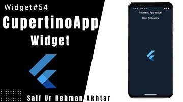 Flutter CupertinoApp Widget Explained | Flutter 215+ Widgets Series (Urdu/Hindi)