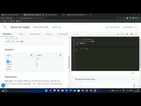 Reach the target || Code chef || Starters 58 || Div 4 || Problem 1