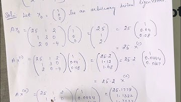 Numerical methods/to find the largest Eigen value of the given square matrix using Power method.