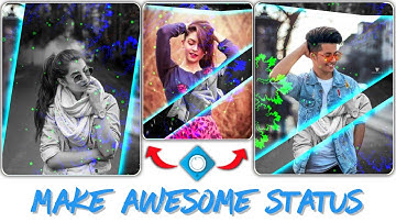 Photo change & Colour effect avee player template status editing