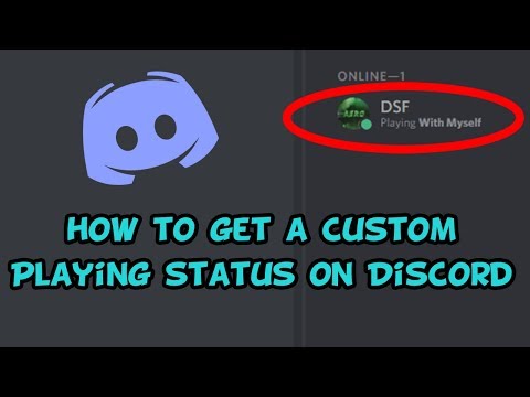 How To Set A Custom Playing Status On Discord Youtube