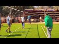 Actor Akshay Kumar playing volleyball with #ITBP personnel