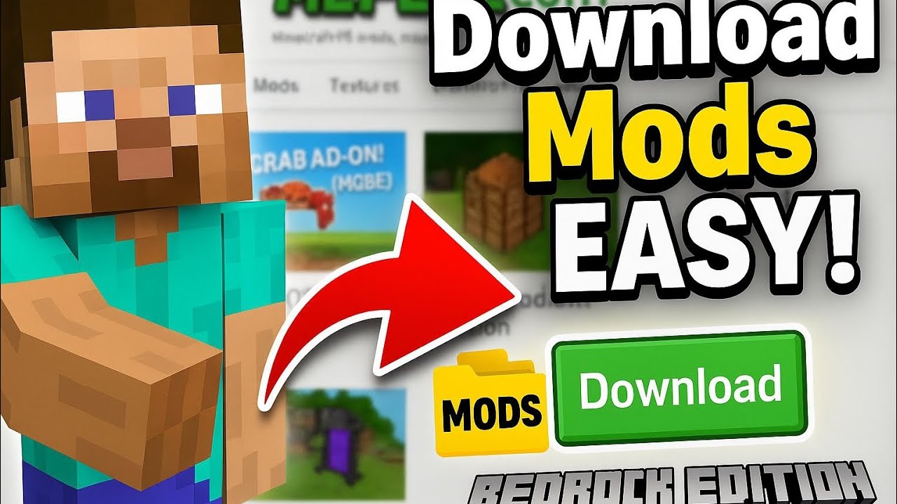 How to Download Minecraft Bedrock Mods (Easy Tutorial!) - YouTube