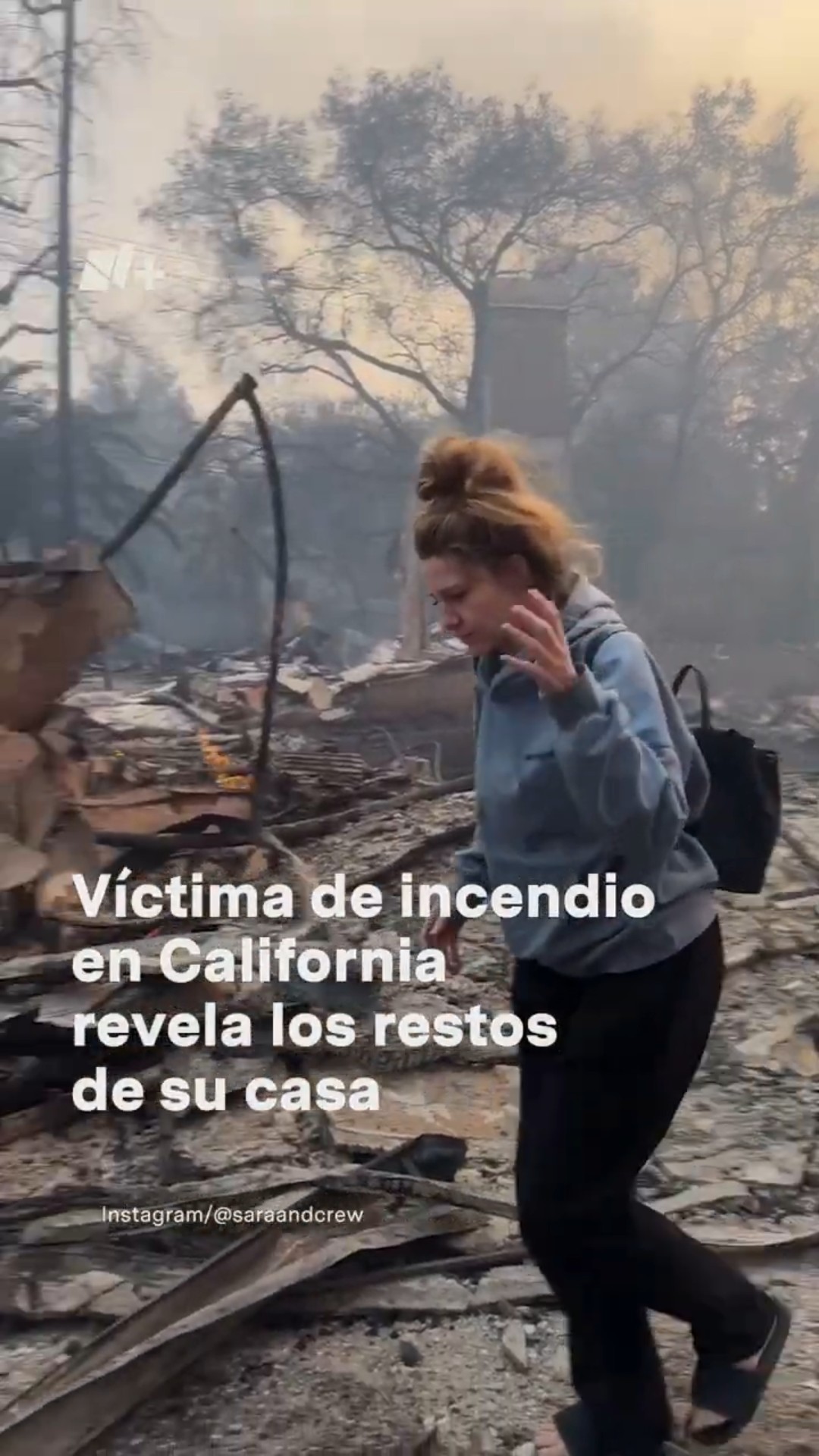 Muestra su casa después del incendio en California #nmas #shorts #california
