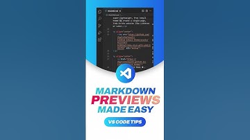 Easy Markdown Previews in VS Code! #shorts