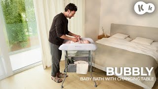 Kinderkraft BUBBLY – baby bath with changing table on a stand
