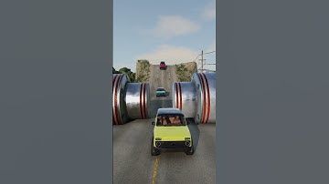 Bruckell LeGran   Niva Niva  vs Bollard crush #beamngdrive #automobile #crashdrive #beamngshorts