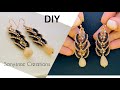 Penelope Earrings || Super Easy Tutorial || Herringbone Earrings