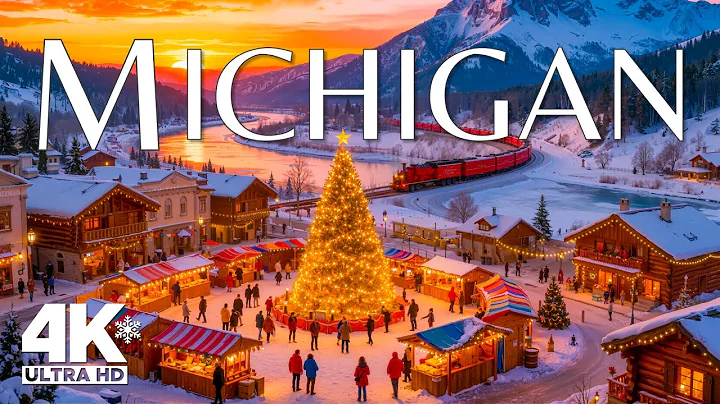 Winter of Michigan 4K UHD | Snowy Great Lakes Shores, Frozen Lakes, and Peaceful Winter Forests
