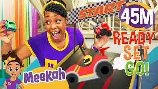 toy car speed race challenge with meekah educational videos for kids blippi and meekah kids tv