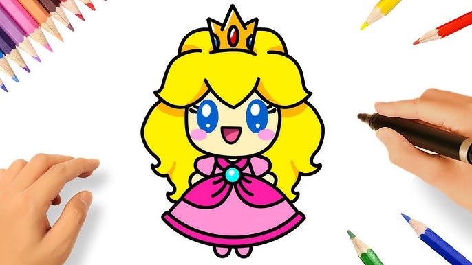 Dónde creativo Lionel Green Street How to Draw Princess Peach Easy from Super Mario - YouTube