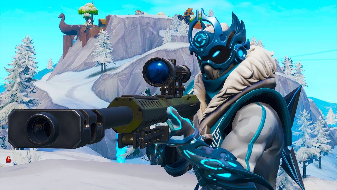 TIRACO CON PIENIEVE EN FORTNITE!