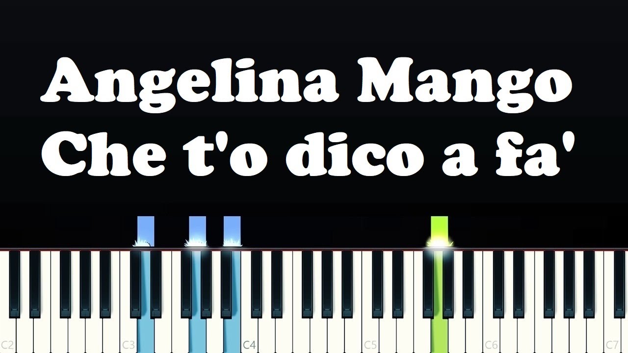 Angelina Mango - Che t'o dico a fa' (Piano Tutorial) 