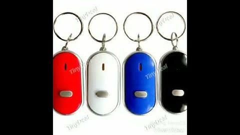 lPortable Mini LED Key Finder Locator Trouver perte des clés de la chaîne porte-clés Whistle Sound