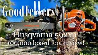 Husqvarna 592xp review after cutting 100,000 board foot of timber. Is this the best saw made today?