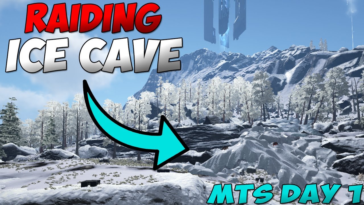 Raiding Island Ice Cave Day 1 Ark Mts S6 Youtube