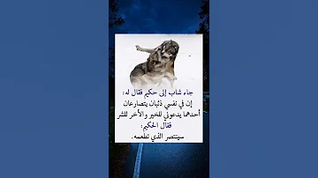 جاء شاب إلى حكيم فقال له إن في نفسي ذئبان حالات واتس خواطر عبارات حكم Shorts Story ستوريات علم النفس 