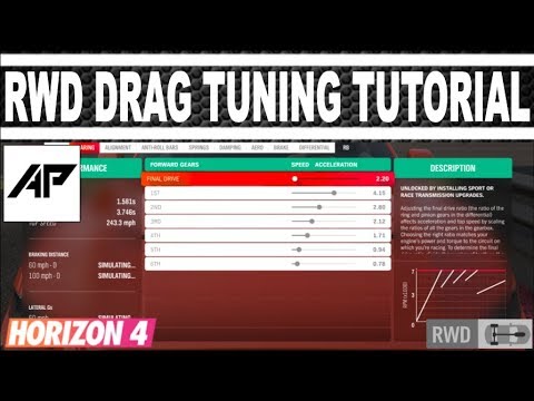 Forza Horizon 4 | How To Drag Tune Tutorial | Tips, Tricks And Base Setup | (RWD)