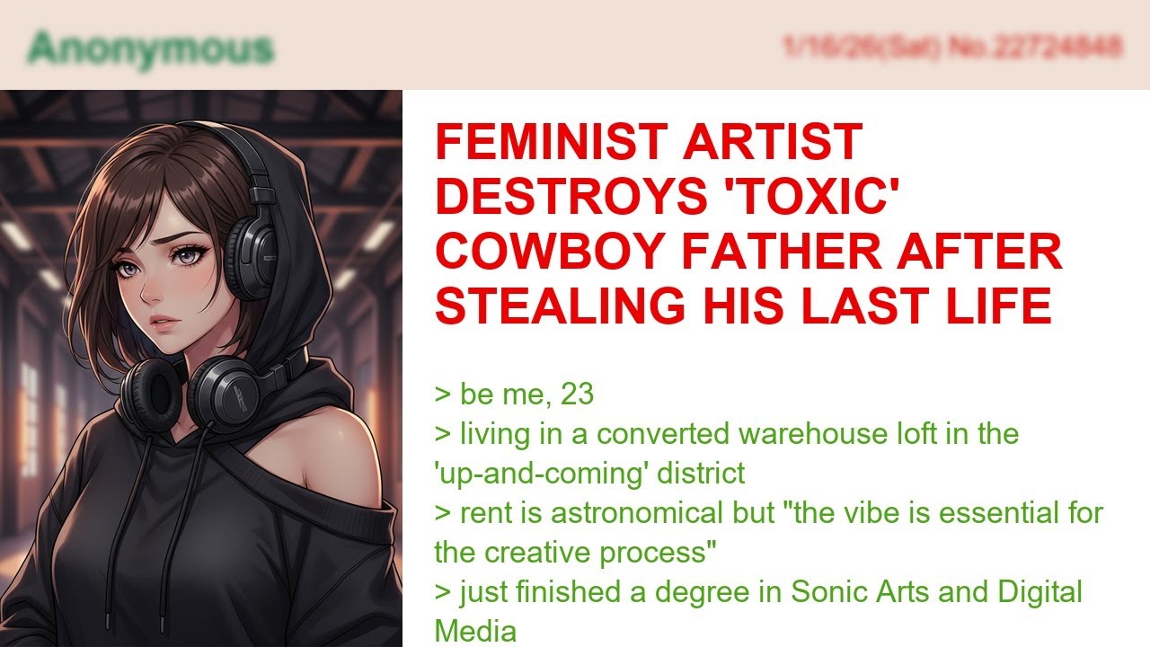 Feminist Artist Destroys 'Toxic' Cowboy Father After Stealing His Last Life Savings!
