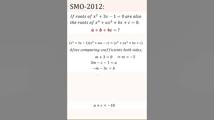 An Outstanding Algebra Challenge | SMO