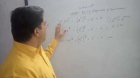 NCERT Chapter 1 ex.1.6 Exponents of real numbers.Class 9th