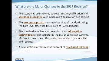 Key Changes and Challenges in  ISO IEC 17025 2017