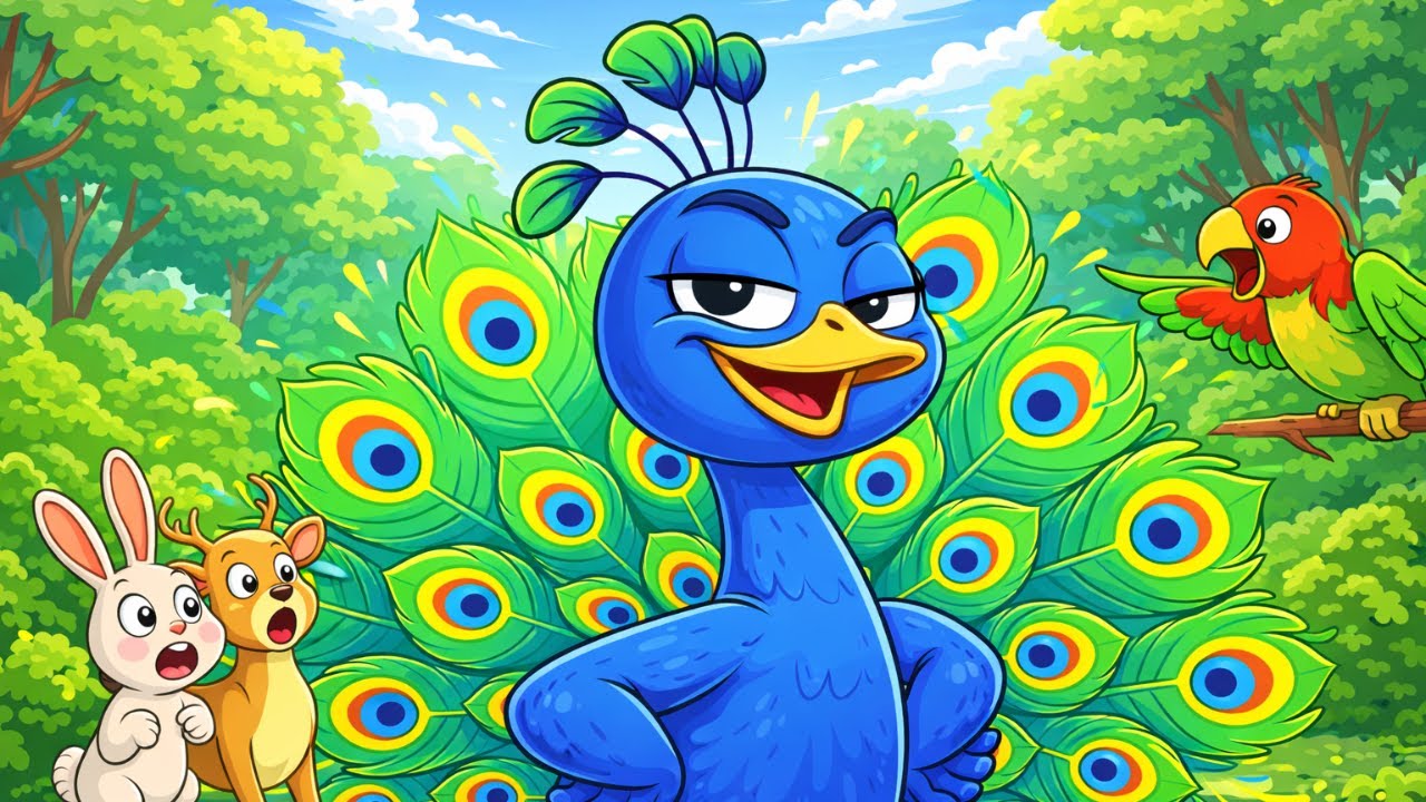 घमंडी मोर | Proud Peacock | Hindi Stories For Kids | Hindi Kahani | Hindi Cartoon