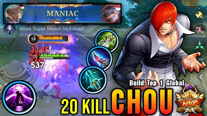 20 Kills + MANIAC!! Chou Best Build Exp Lane!! - Build Top 1 Global Chou ~ MLBB