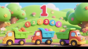 Counting 1 to 10 Wiggle Trucks 🚛🎵🔢 | Numbers Song for Kids | Fun Learning & Nursery Rhyme