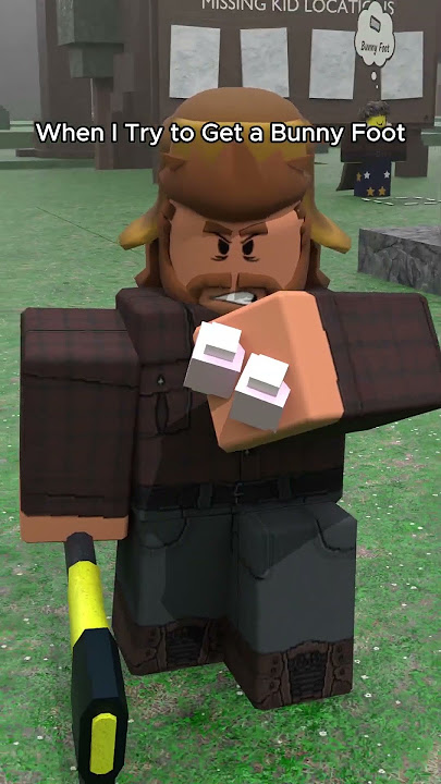 When I try to get a bunny foot in 99 Nights in the Forest ☠️