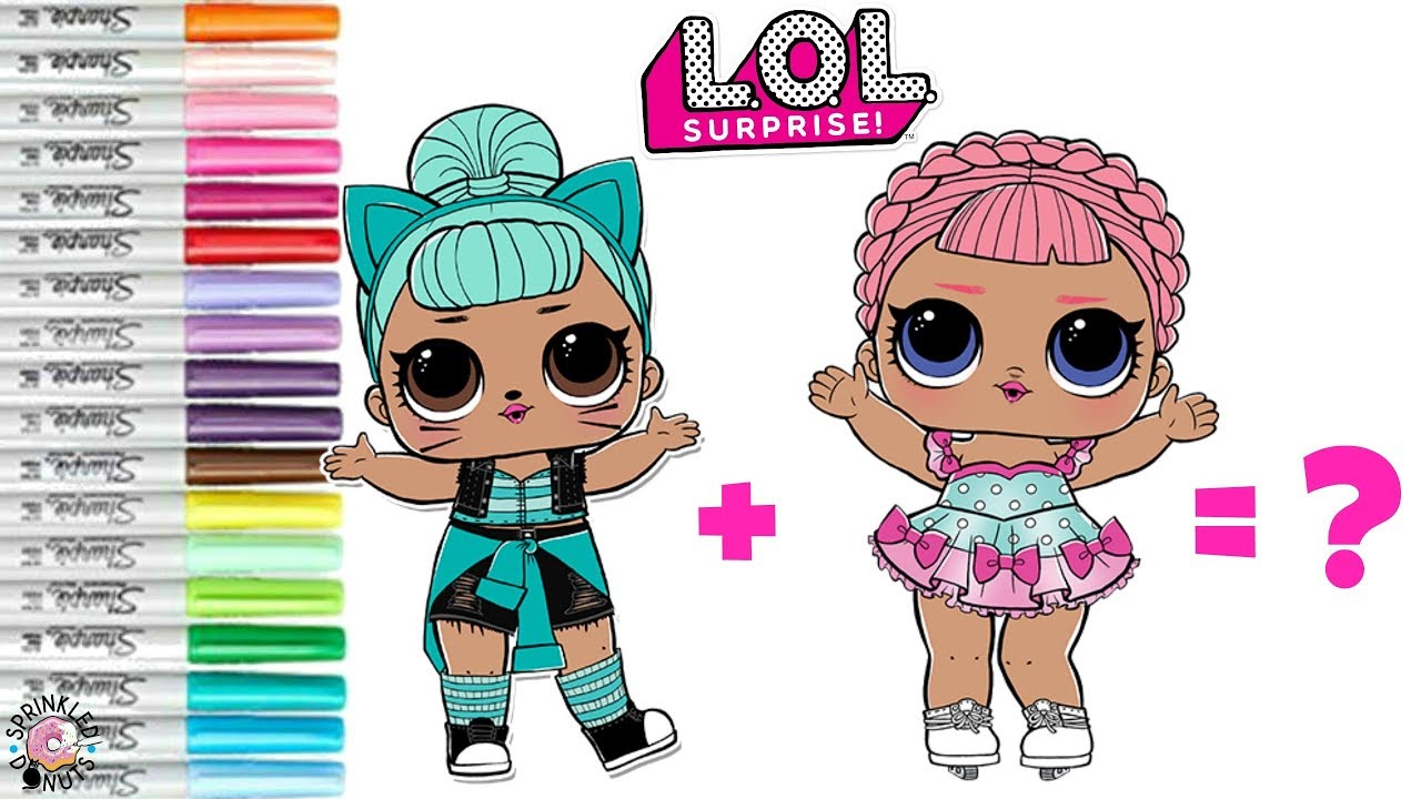 LOL Surprise Dolls Coloring Book Mash UP TroubleMaker and Ice Sk8er