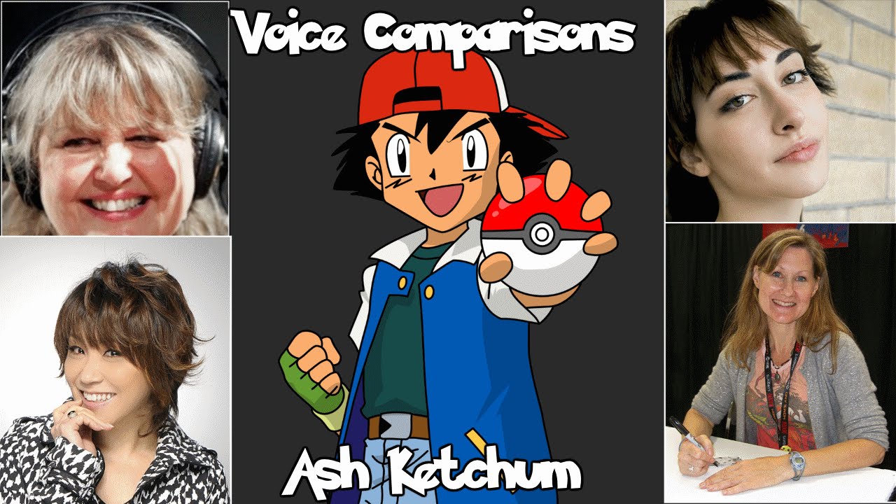 Pokémon English Voice Comparison - Ash Ketchum - Youtube