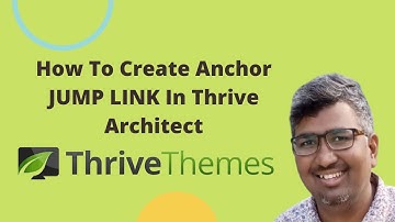 How To Create Anchor Jump Links In Thrive Architect