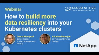 NetApp: How to build more data resiliency into your Kubernetes clusters.