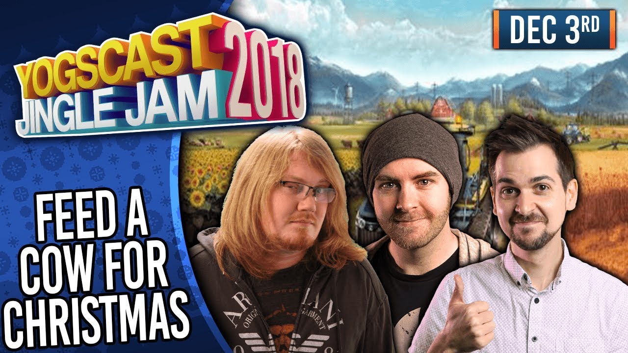 FEED A COW FOR CHRISTMAS w/ LEWIS, DUNCAN & SJIN! - YOGSCAST JINGLE JAM! - 3rd December 2018 gaming logo