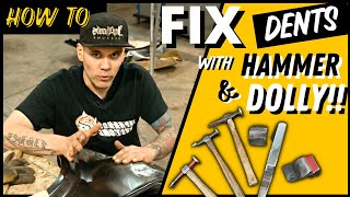 "Metal Shaping 101: How To Use a Hammer & Dolly For DENT REPAIR!!